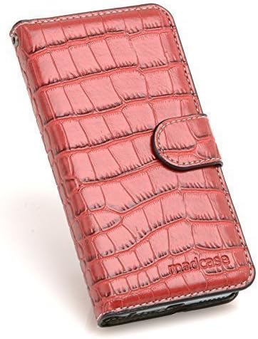 MadCase Premium-Quality Leather Wallet-Style Flip Case Cover with Stand Function and Credit Card Holder for Apple iPhone 5/5S, with Screen Protector Film and Stylus Pen