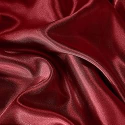 wavveUziz Satin Sheets Full Size Red Satin Bed