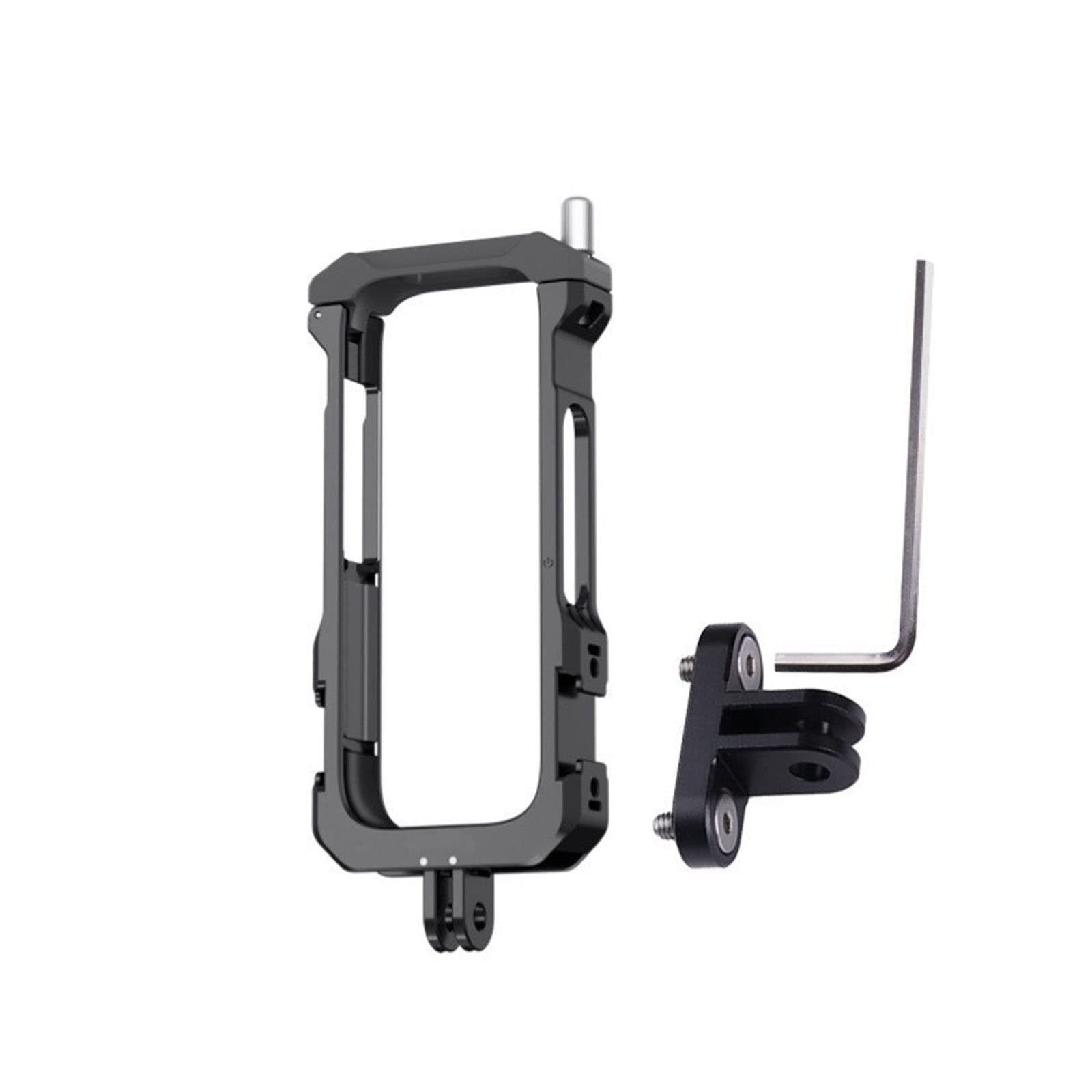 LICHIFIT Aluminum Alloy Utility Frame Cage for Insta360 X3 Cold Shoe Bezel Mount Protective Case Frame Panoramic Action Camera Accessories