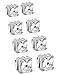 JOERICA 4 Pairs Stainless Steel Mens Womens Magnetic Stud Earrings Non Piercing Clip on CZ Earrings,4-7MM Silver-tone