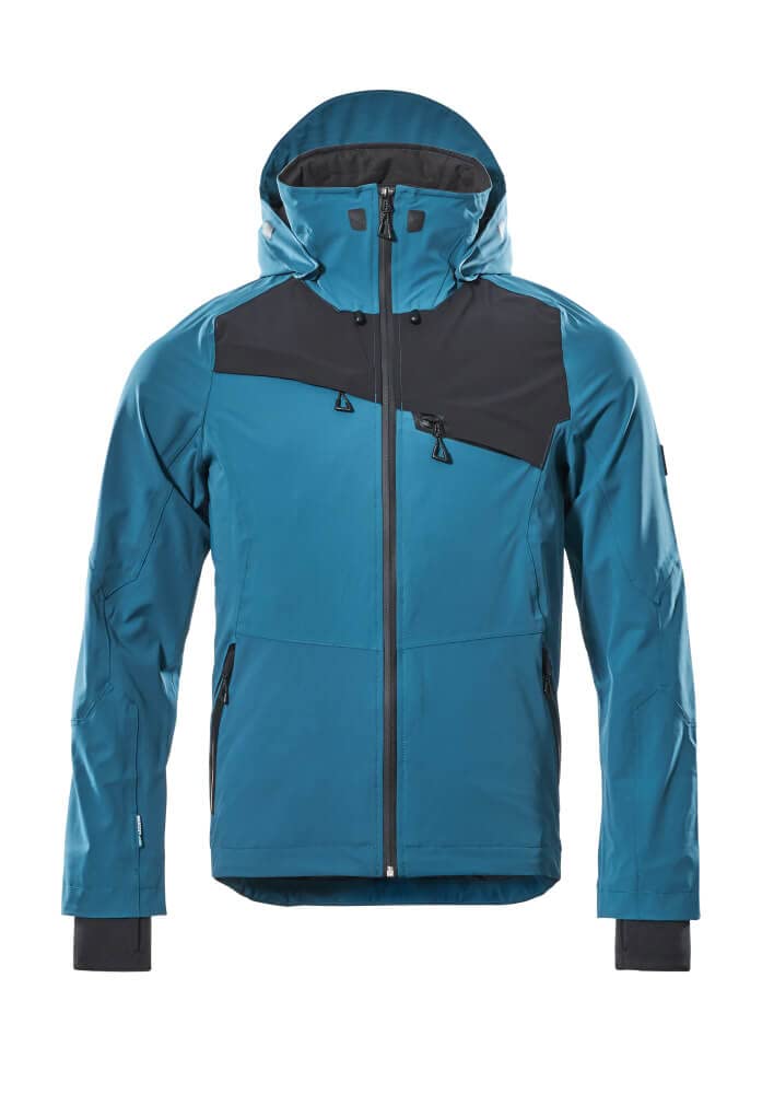 Mascot 17001-411-4409 Advanced Stretch Waterproof Lightweight Outer Shell Jacket, Size 3XL, Dark Petroleum/Black