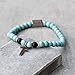 Galis Cross Bracelet - Gemstone Bracelet with Turquoise Beads And Stainless Steel Cross Pendant is a Great Gift for Him, Bead Bracelets Made with High Quality Gemstones on a Stretching Cord 6