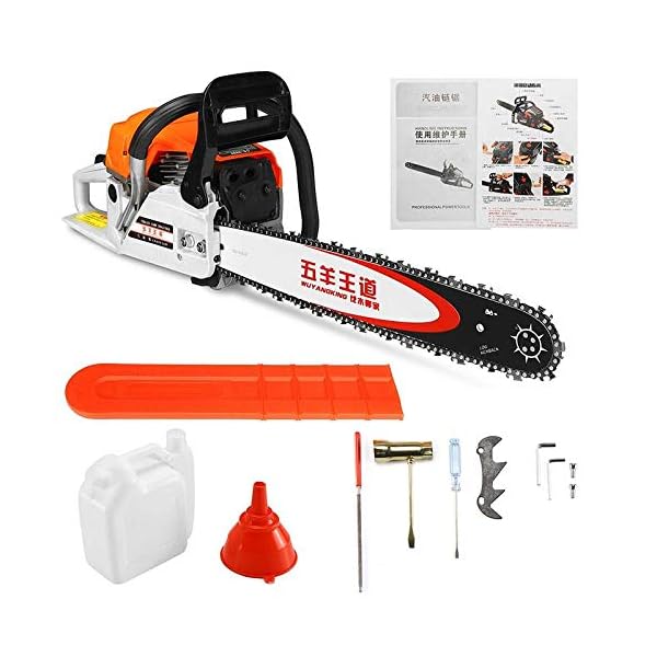 4 kW Benzinbetriebene Kettensäge 62 cc 2-Takt Benzin-Kettensäge Holz Beschneiden Schneiden