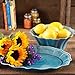 The Pioneer Woman Paige 2-Piece Serving Set With 10" Serving Bowl And 14" Serving Platter, Transparent Glaze, Stoneware (Denim)