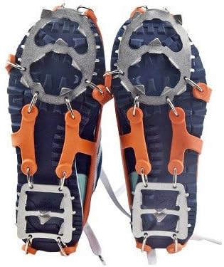 Lolay 18本爪 チェーンスパイク スノースパイク 凍結道路 雪山 登山 男女兼用 耐寒性 ハイキング 収納袋付き 年中無休 耐久性 転倒防止 氷釣り