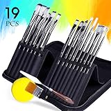 19pcs Artist Paint Brush Set for Acrylic Watercolor