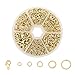 Wholesale 1350 PCS 14K Gold Solid Brass Open Jump Rings Mix-Size Jewelry Connectors Rings Bulk for DIY Jewelry Making Findings