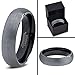 Tungsten Wedding Band Ring 6mm for Men Women Comfort Fit Black Enamel Domed Brushed Lifetime Guarantee Size 9