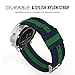 MoKo Band Compatible with Gear S3, 22mm Fine Woven Nylon Adjustable Replacement Strap fit Samsung Gear S3 Frontier/Classic/Galaxy Watch 46mm/Ticwatch pro/E2/S2/Huawei Watch GT 2 46mm, Blue & Green