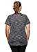 RBX Active Women's Plus Size Printed Short Sleeve V-Neck T-Shirt Black/White 3X