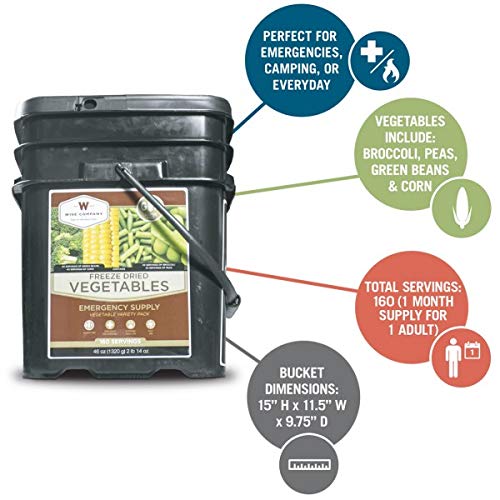 Wise Company, Emergency Food Supply, FreezeDried Vegetable Variety