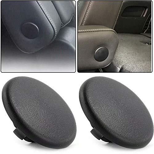 JahyShow 4 Pack Armrest Cap Cover for Select GM Vehicles Pickup Trucks SUVs Arm Rest - Replaces 15279689 Left or Right Rear Bucket Seat Handle Trim Bolt - Black