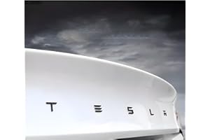 YJMOTOR Fit 3D Raised Tesla Letters Sticker Tailgate Insert Emblems Compatible with Tesla Model 3 Y S X Series with 3M Adhesive Backing (Matte Black)