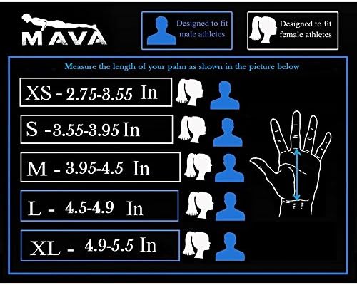 Mava Sports Leather Hand Grips with Wrist Support for Cross Training, WODs, Pull Ups, Kettlebell Workout, Fitness, Weightlifting - with Velcro Wrist Support, for Men and Women