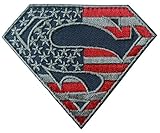 Hook Superman S Shield US Flag Subdued Tactical Morale Patch - By Titan One