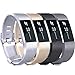 Tobfit Sport Bands Compatible for Fitbit Charge 2 Classic Edition, 4 Pack, Champagne Gold, Silver, Black, Gray, Small