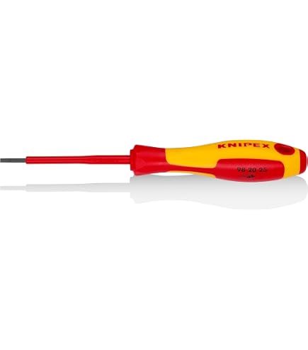 KNIPEX Tools 98 20 35 1/8-Inch Slotted Screwdriver, 4-Inch
