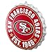 FOCO San Francisco 49ers NFL Team Logo Metal Hanging Wall Bottle Cap Sign - One Size - Red - Rectangular - Wall Mount - DECORATIVE SIGNAGE