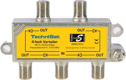 TechniSat 4 Way Satellite Splitter 4 x DC Channels Decoupled Diodes