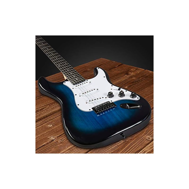 LyxPro 39 inch Electric Guitar Kit Bundle with 20w Amplifier, All Accessories, Digital Clip On