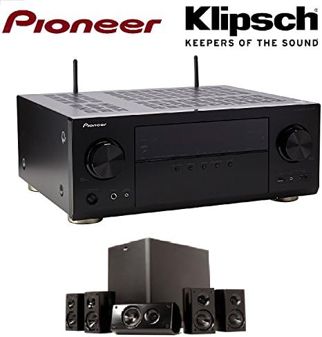 Pioneer VSX-1131 7.2-Channel AV Receiver with MCACCÂbuilt-in BluetoothÂ and Wi-FiÂ + Klipsch HD 300 Compact 5.1 High Definition Theater System (Set of Six, Black) Bundle