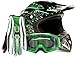 Typhoon Helmets Typhoon ATV Motorcycle Helmet with Goggles & Gloves - DOT Certified Off-Road Racing Protection Gear Set for Adults/Teens - Durable MX Combo Pack