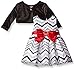 Youngland Baby Girls' 2 Piece Dress Chevron Print Dress with Cardigan