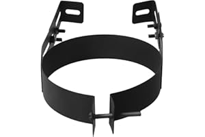 Stainless Steel Adjustable Chimney Pipe Wall Mount Bracket Clamp For 6 Inch Flue, Secure Holder And Hanging Support For Stove