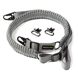 Eagle Rock Gear 550 Paracord 2 Point Gun Sling for Rifles, Shotguns, Crossbows, Airsoft - with Easy Adjustable Strap, HK Clips, Swivels (Gray)