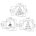 ART Kitchenware 6pcs/set Christmas Tree Cookie Stencil Set for Cakes Sugar Decoration Cookie Mold Reusable Stencils for Painting Beige/Semi-Transparent ST-925S