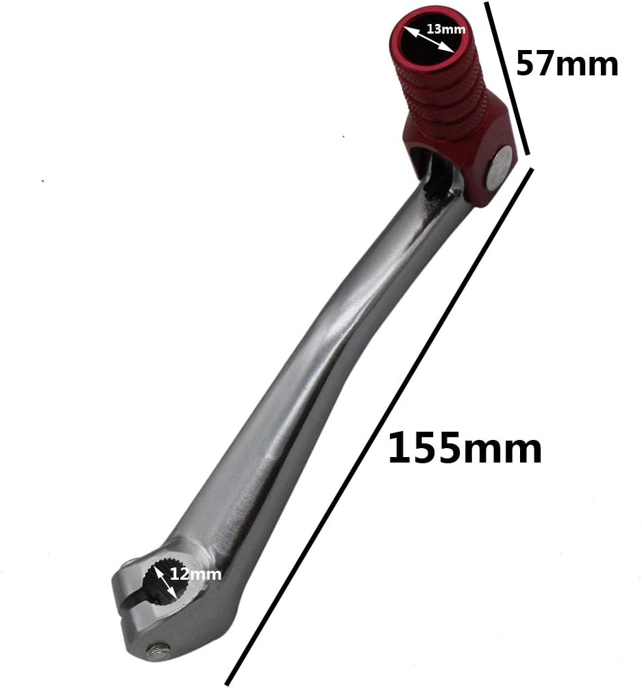 OTOHANS AUTOMOTIVE CNC Aluminum 2" Folding Gear Shifter Shift Lever for Honda XR50 CRF50 XR CRF 50cc 70cc 90cc 110cc 125cc Dirt Pit Bike (Red Gray): Automotive