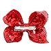 DED 30pcs Sparkly Hair Bows Clips 4 inch Glitter Sequin Bow Alligator Clips Baby Hair Accessories for Baby Girls Children Kids(15 Pair)