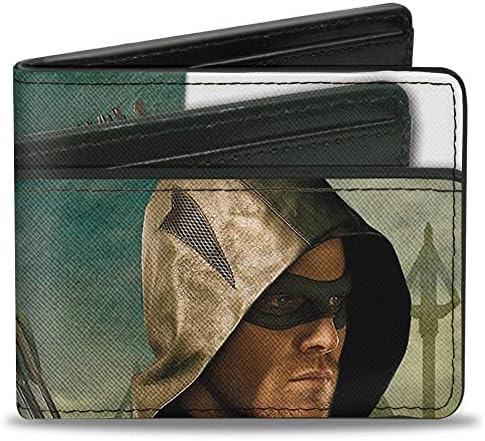 Portafoglio Bifold Uomo Buckle-Down Justice League In Pelle Vegana, Multicolore, Con 5 Slot E Porta Documenti, Licenza Ufficiale DC Comics - 3