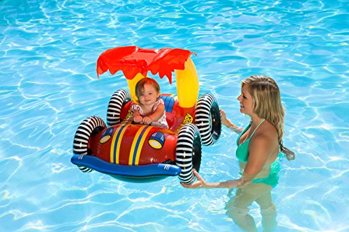 Poolmaster 81549 Learn-to-Swim Baby Buggy Baby Float Rider with Shade Top