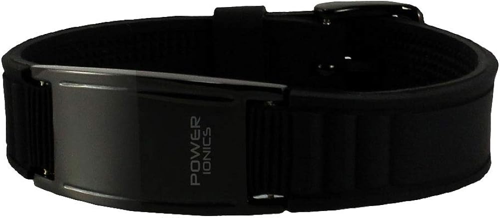 POWER IONICS Titanium Magnetic Bracelet for Men Power Bracelet for Women Balance Black/Black Plated
