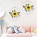 Unime Full Range of Embroidery Starter Kit with Pattern, Cross Stitch Kit Including Embroidery Cloth with Color Pattern, Embroidery Hoop, Color Threads, and Tools Kit(Sunflower,Bouquet)