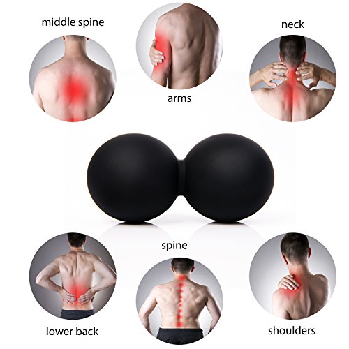 Lacrosse Balls Massage by BLUNIVERS | Deep Tissue Massager Therapy Ball for Back and Spine + Carrying bag & Video Exercises & Lifestyle eBook - Thumbnail 2