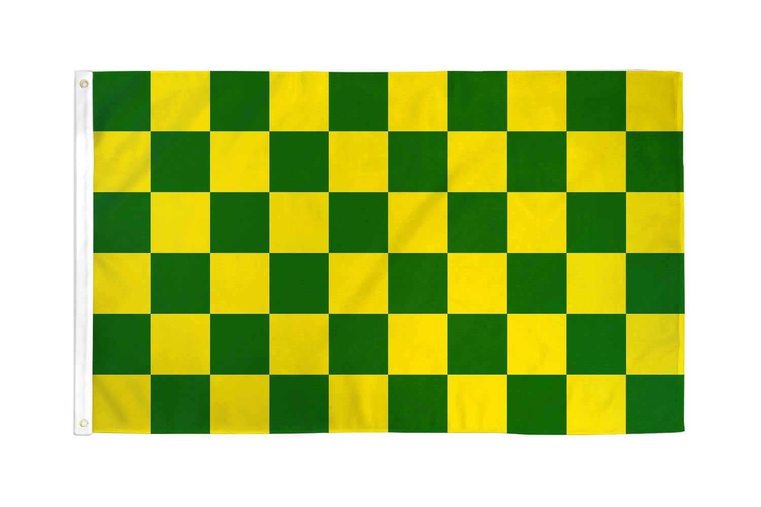 AZ FLAG - Green And Yellow Check Flag - 3x5 Ft - 100D Polyester Checkered Racing Banner with Two Metal Grommets - Fade Resistant - Vivid Colors - 3' x 5' Feet - 150x90 Cm