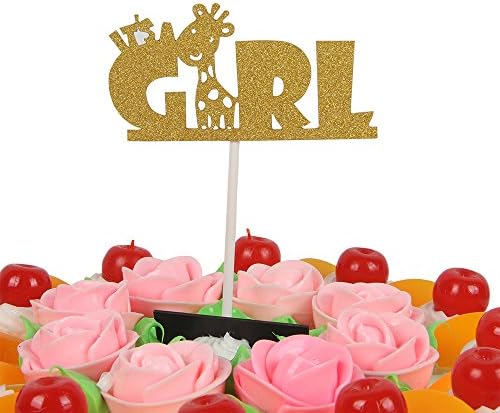YotaWish Gold Girl Cake Topper for Happy Birthday Party