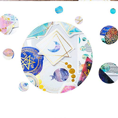 DIY Decorative Sticker, Last Night Stars Series Washi Sticker for Diary Album Notebook Scrapbook Lifelog Cute Stationery Sticker, Pack of 60pc(#1) - Thumbnail 6