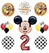 Mickey Mouse 2nd Birthday Party Supplies and Mickey Roadster Balloon Bouquet Decorations