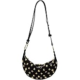 OWGSEE Studded Purse Trendy Studded Handbag Hobo Crescent Bags Y2K Shoulder Bag Suede Purses for Women