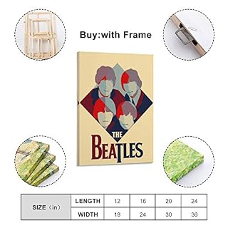 XYDQ Poster décoratif rétro du groupe des Beatles pour salon, chambre à coucher 50 x 75 cm - Les Beatles, Paul McCartney, John Lennon, RIngo Starr, George Harrison XYDQ Poster décoratif rétro du groupe des Beatles pour salon, chambre à coucher 50 x 75 cm – Image 2