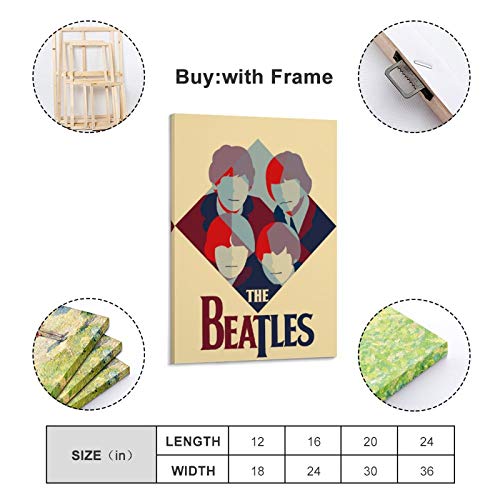 XYDQ Poster décoratif rétro du groupe des Beatles pour salon, chambre à coucher 50 x 75 cm - Les Beatles, Paul McCartney, John Lennon, RIngo Starr, George Harrison XYDQ Poster décoratif rétro du groupe des Beatles pour salon, chambre à coucher 50 x 75 cm – Image 3
