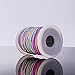 Outus 1 mm Elastic Cord Beading Threads Stretch String Fabric Crafting Cords for Jewelry Making (Rainbow, 200 m)