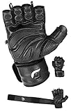 Elite Leather Gym Gloves with Built in 2