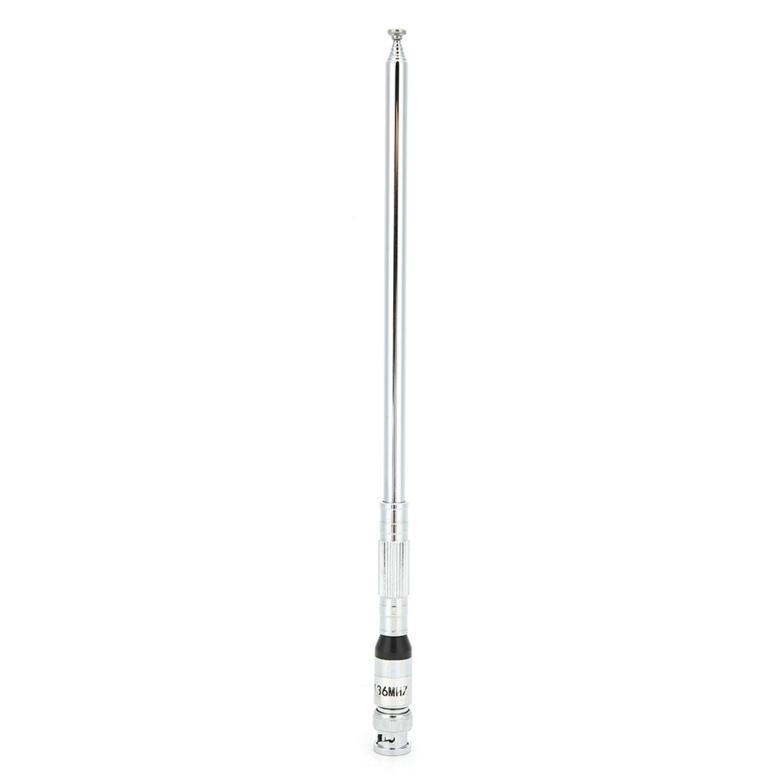 Telescopic BNC Antenna 118-136 MHz VHF/UHF Radio Antenna Car Antenna Aerial, for TV, Rework, Electric Toys, Remote Control, VCD, etc