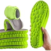 2 Pairs Insoles for Women Men - U-Shape Memory Foam Insoles - Super Soft 4D Cloud Insole for Anti Fatigue, Shock Absorption, Foot Pain Relief (Green, Men: US 8-11)