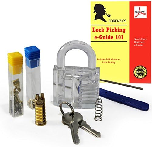 DIY Padlock Kit - comes with Clear Lock, Inner Parts and Tools