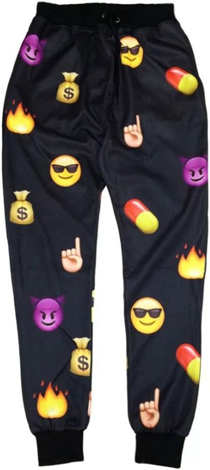 emoji joggers pants for men/boy sweatpant (XL)